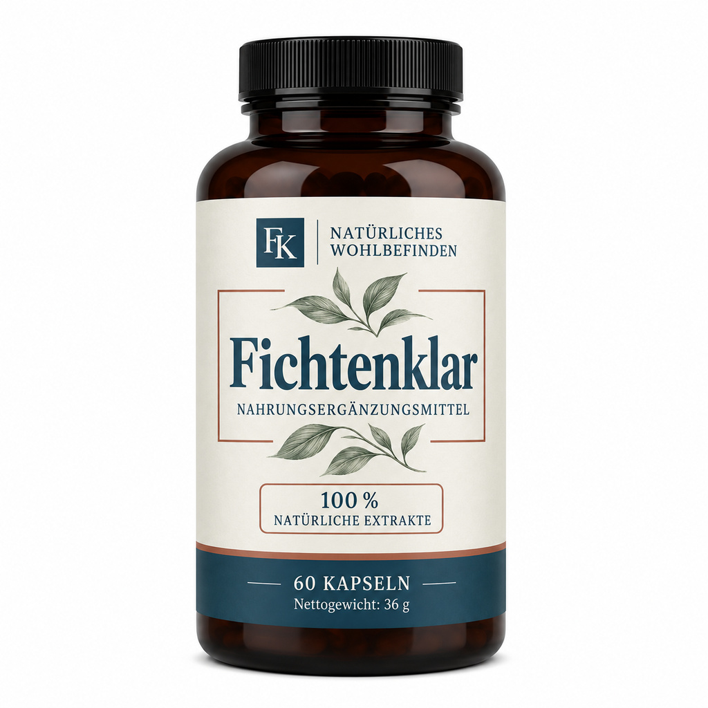 Fichtenklar – Produktverpackung in einer Studioaufnahme